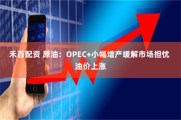 禾百配资 原油：OPEC+小幅增产缓解市场担忧 油价上涨
